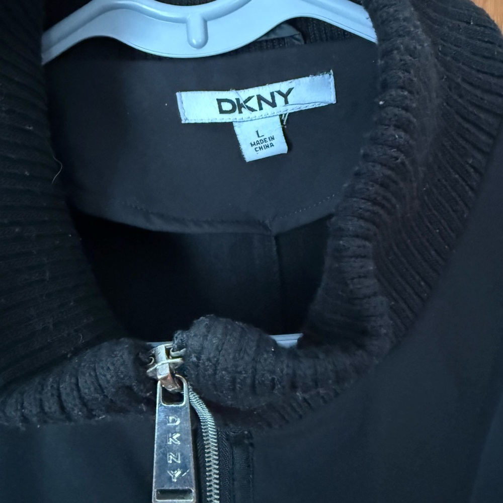 DKNY Black Jacket with Silver Zipper - Picture 4 of 5